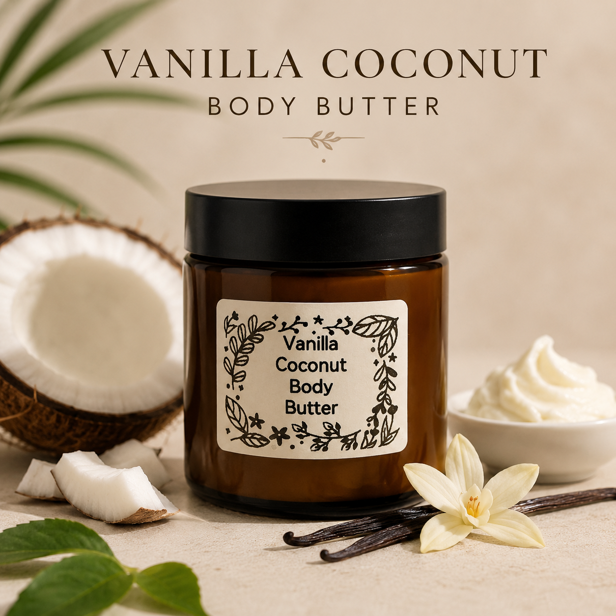 Vanilla Coconut Body Butter 4oz Jar