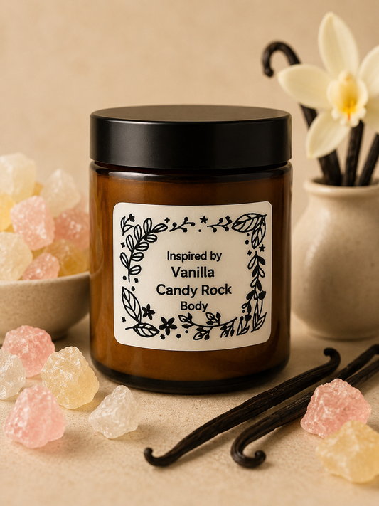 Inspired by Vanilla Candy Rock 4oz Jar Body Butter